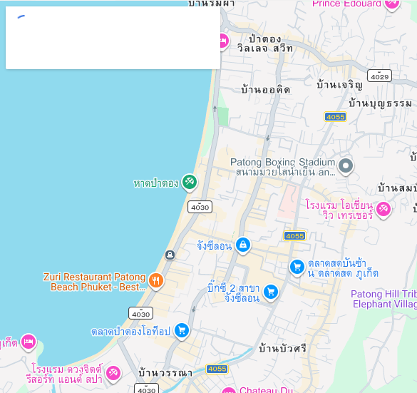 Mappa zona Patong Phuket